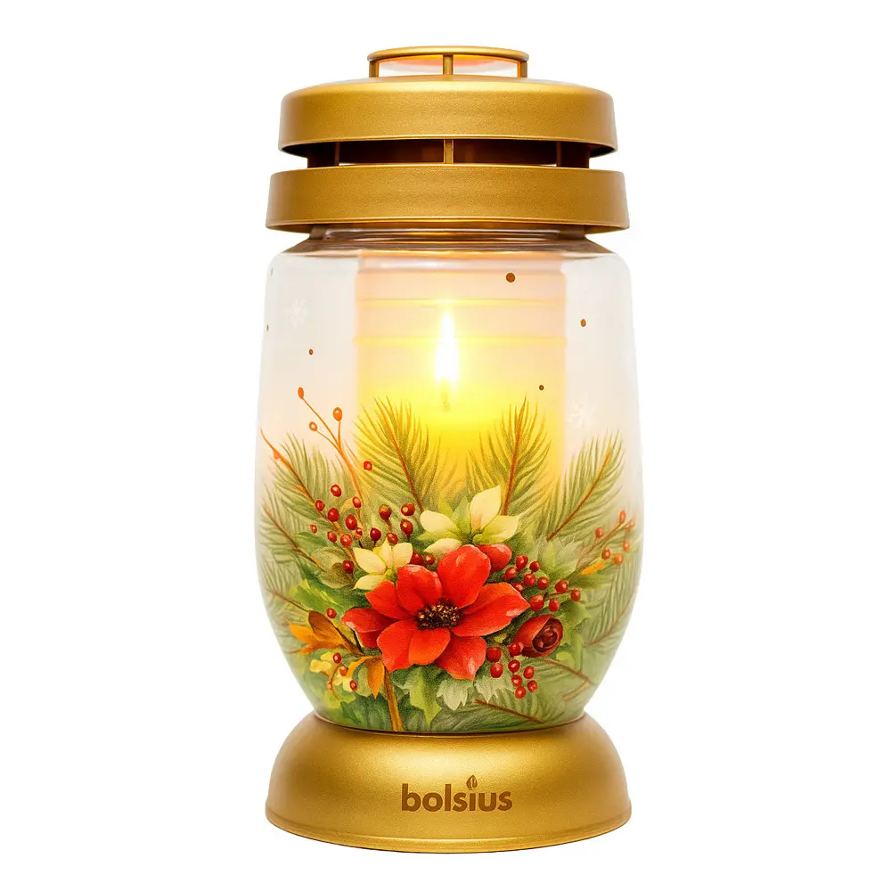 Zdjęcie produktu Znicz Szklany Lampion Bolsius 3D Zima 22cm