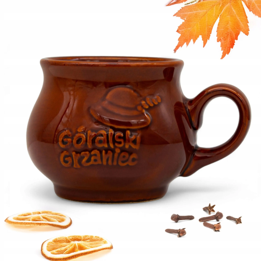 Zdjęcie produktu Kubek Kamionkowy na Grzaniec Wzór GÓRALSKI Wino FH03 300ml