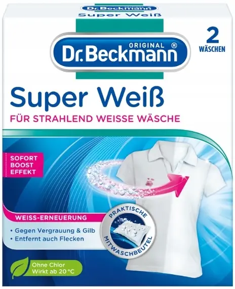 Zdjęcie produktu Dr.Beckmann Super Biel Saszetki Wybielające Ochrona UV 2 x40g
