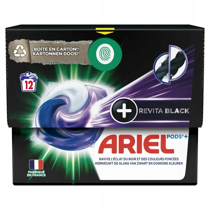 Zdjęcie produktu Kapsułki Ariel 3w1 Revita Black Ochrona Czerni Pranie 12 szt.