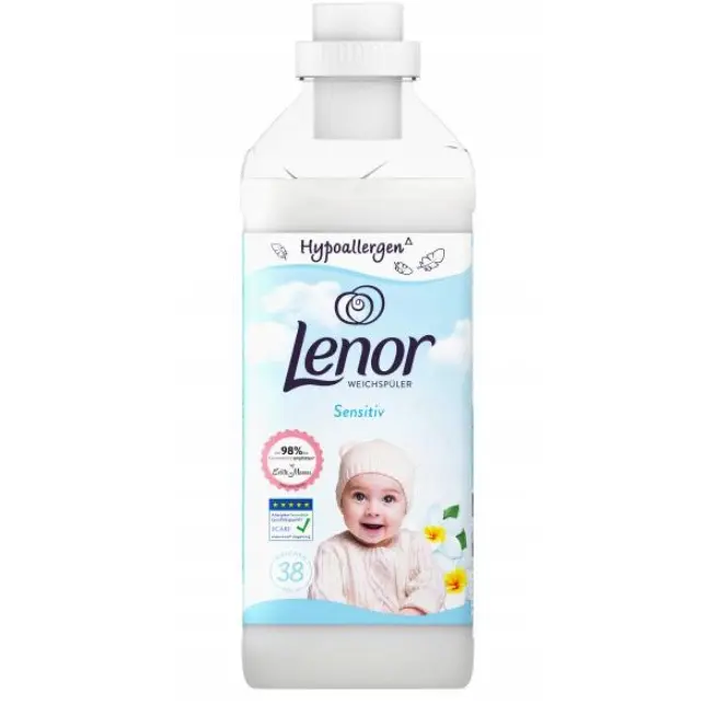 Zdjęcie produktu Płyn do Płukania Tkanin dla Niemowląt Lenor Płyn Sensitive HYPOALERGICZNY 38 Prań 950ml 