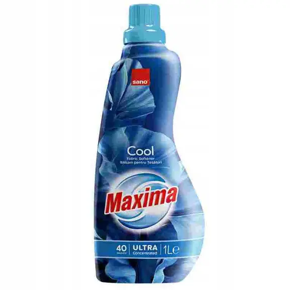 Zdjęcie produktu Płyn do Płukania Tkanin SANO Maxima Koncentrat Cool Antystatyczny Przeciw Mechaceniu 40 Prań 1L 