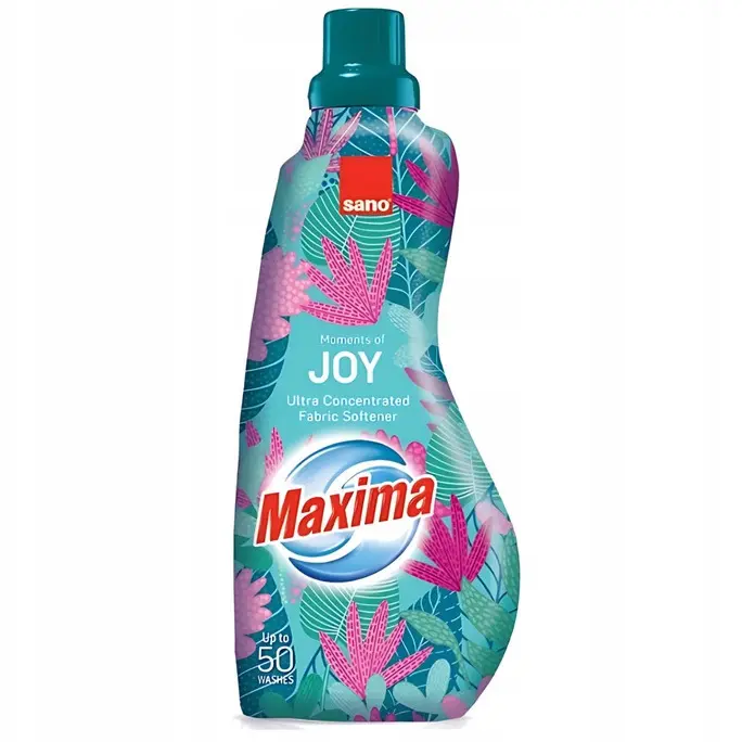 Zdjęcie produktu Płyn do Płukania Tkanin SANO Maxima Joy Koncentrat 1L 50 Prań Mikrokapsułki Antystatyczny
