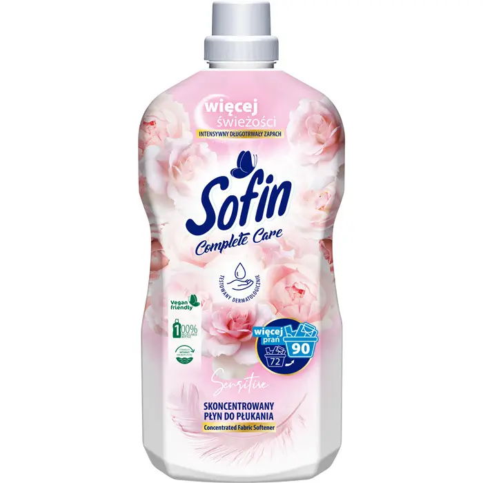 Zdjęcie produktu Płyn do Płukania Tkanin Sofin Koncentrat Sensitive Hipoalergiczny 90 prań 1800ml