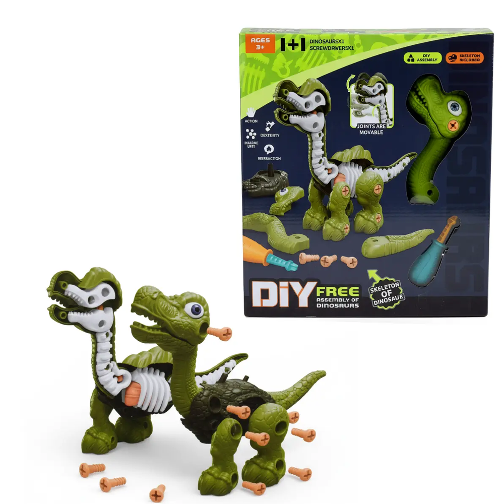 Zdjęcie produktu Dinozaur do Skręcania Zestaw Konstrukcyjny Mały Konstruktor Śrubokręt 45 el. 3+