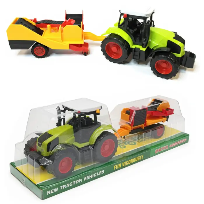 Zdjęcie produktu Traktor Ciągnik Zabawka Kombajn Ziemniaki Napęd Tylna Oś Mały Rolnik 37 cm