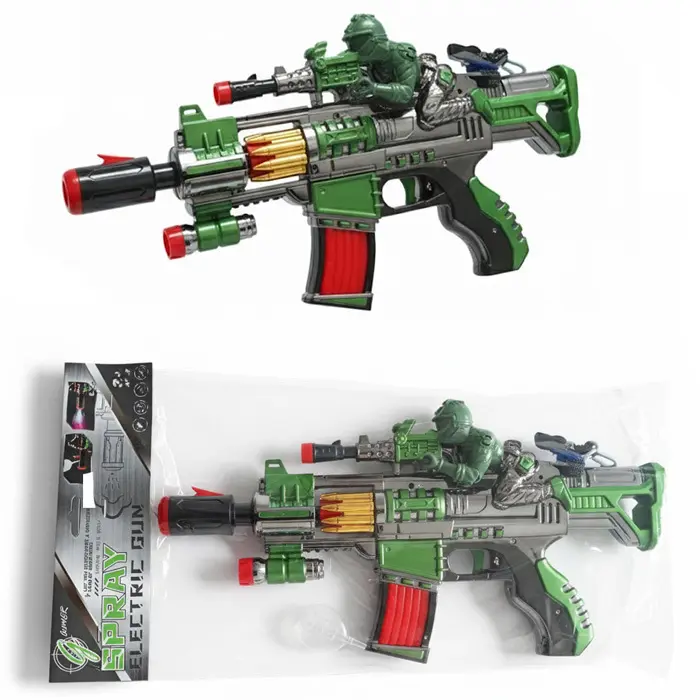 Zdjęcie produktu Karabin Automat Pistolet Zabawkowy Dym Para Dźwięk Światło LED 38 cm
