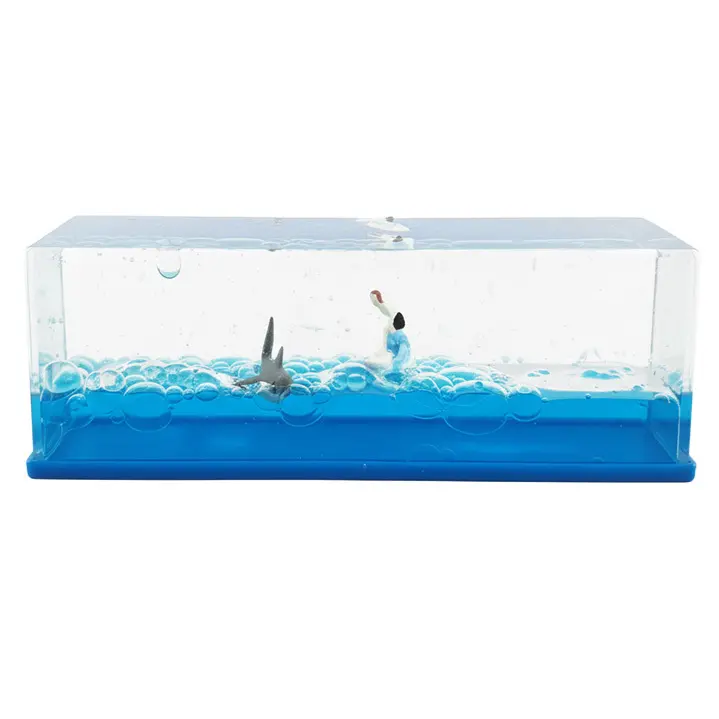 Zdjęcie produktu Butelka Pływajacy Delfin i Serwer Klepsydra Niezatapialna Ozdoba Dekoracja Do pokoju  15x5x5 cm