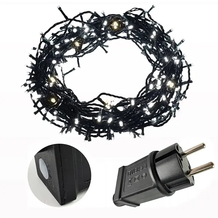 Zdjęcie produktu Lampki 400 LED Zewnętrzne Ciepłe Białe Transformator 20m Cortina