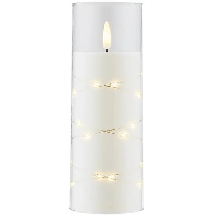 Zdjęcie produktu Świeca LED Wąska Z Łańcuchem Subito Bezpłomieniowa Dekoracja 17,5cm