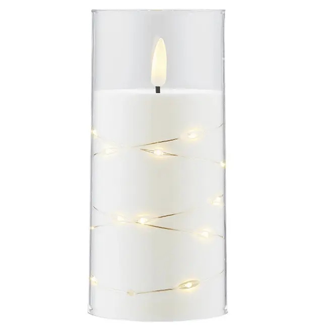 Zdjęcie produktu Świeca LED Wąska Z Łańcuchem Subito Bezpłomieniowa Dekoracja 12,5cm