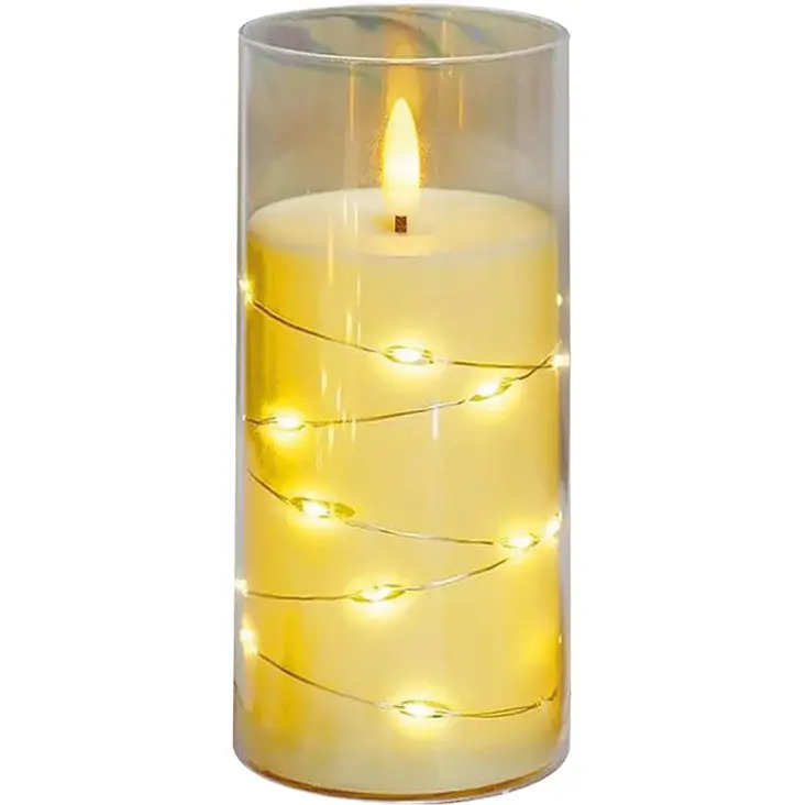 Zdjęcie produktu Świeca LED Subito Z Łańcuchem Świetlnym Bezpłomieniowa 17,5cm