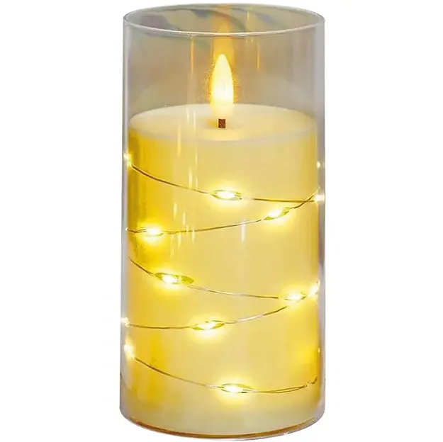 Zdjęcie produktu Świeca LED Subito Z Łańcuchem Świetlnym Bezpłomieniowa 15cm
