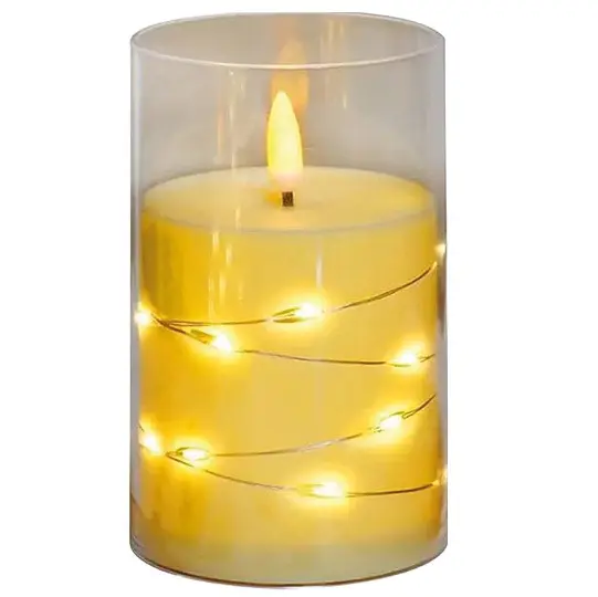 Zdjęcie produktu Świeca LED Subito Z Łańcuchem Świetlnym Bezpłomieniowa 10cm