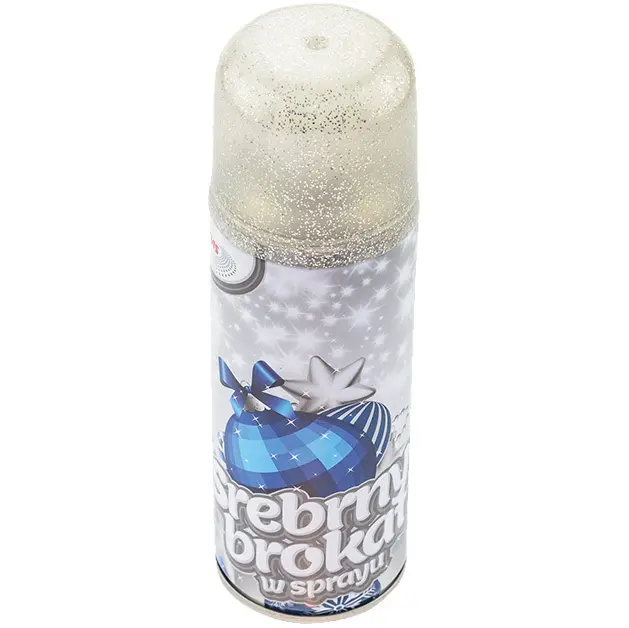 Zdjęcie produktu Brokat w Sprayu Srebrny Lakier Dekoracyjny BREWIS 250ml