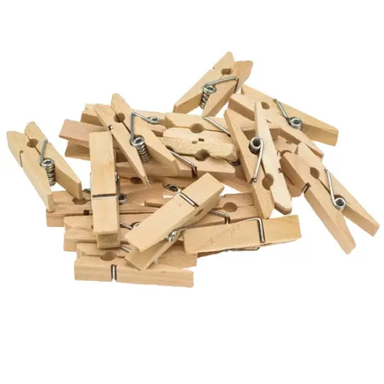 Zdjęcie produktu Klamerki Drewniane BREWIS Naturalne Surowe DIY Rękodzieło 3,5cm 20 szt.