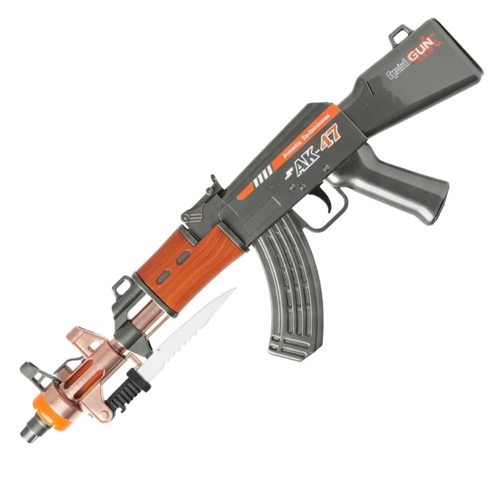 Zdjęcie produktu Karabin AK-47 zabawka para wodna efekt dymu LED dźwięk z bagnetem