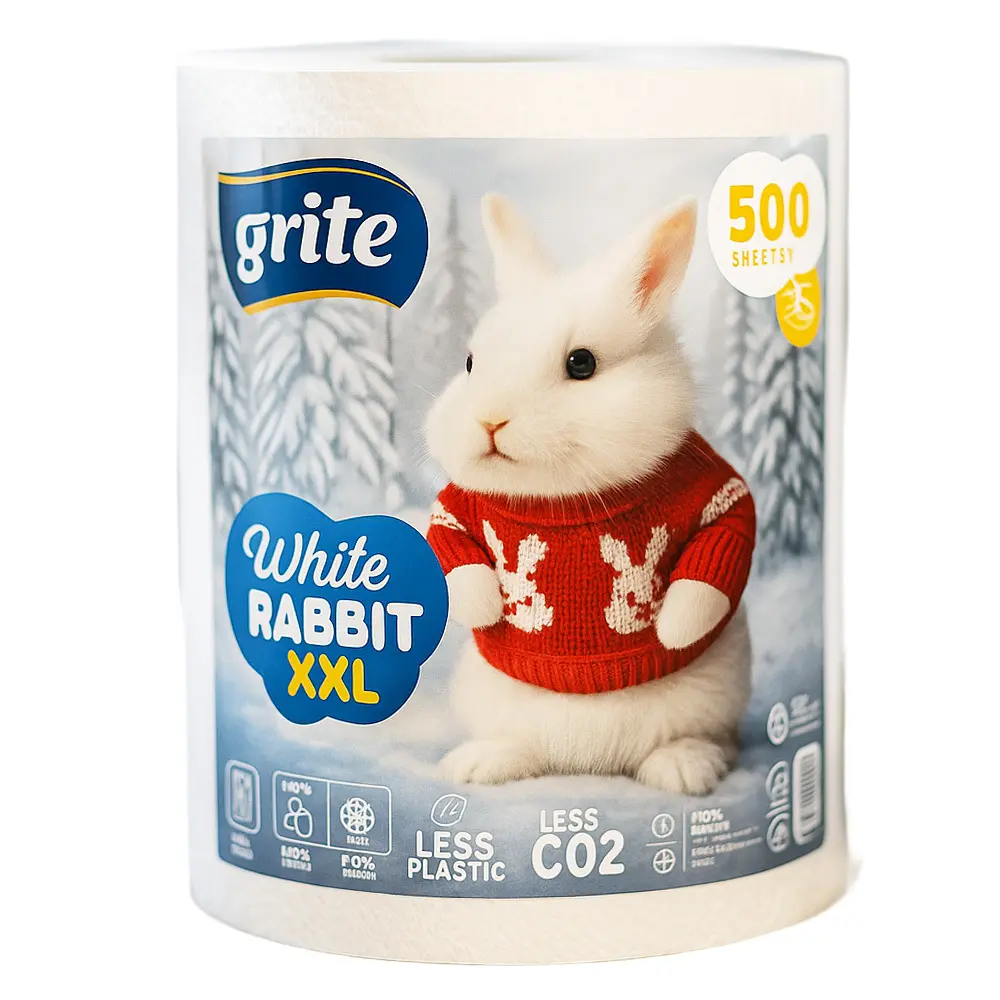 Zdjęcie produktu Ręcznik Papierowy Grite White Rabbit XXL Mocny Chłonny Czyściwo Giga Rolka
