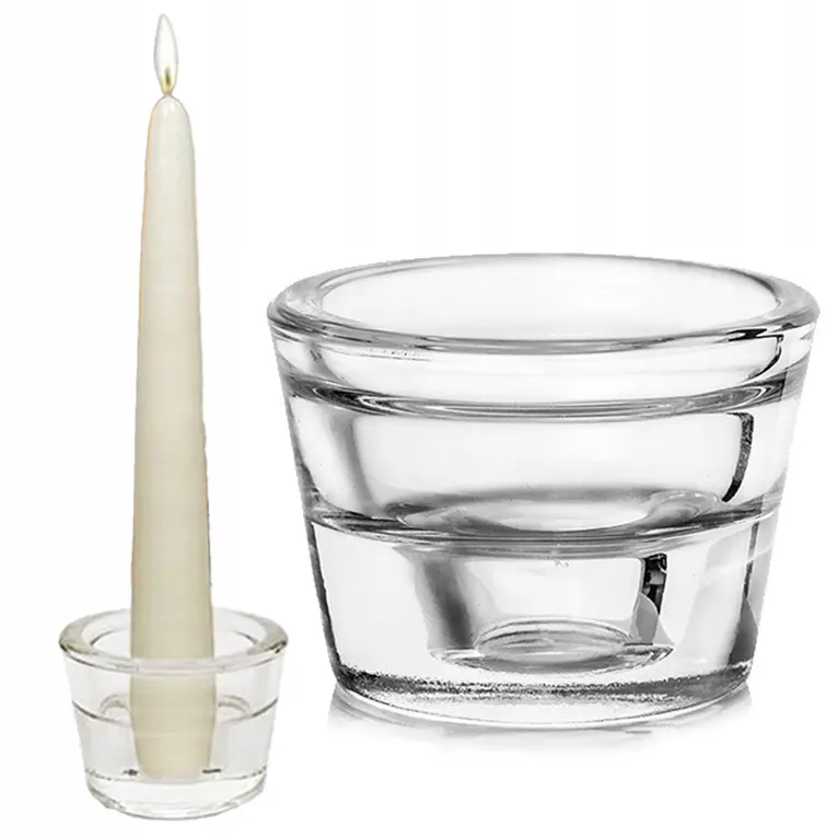 Zdjęcie produktu Świecznik Szklany Uniwersalny Na Świecę Tealight Stół H4,5x6 Dekoracja 1szt