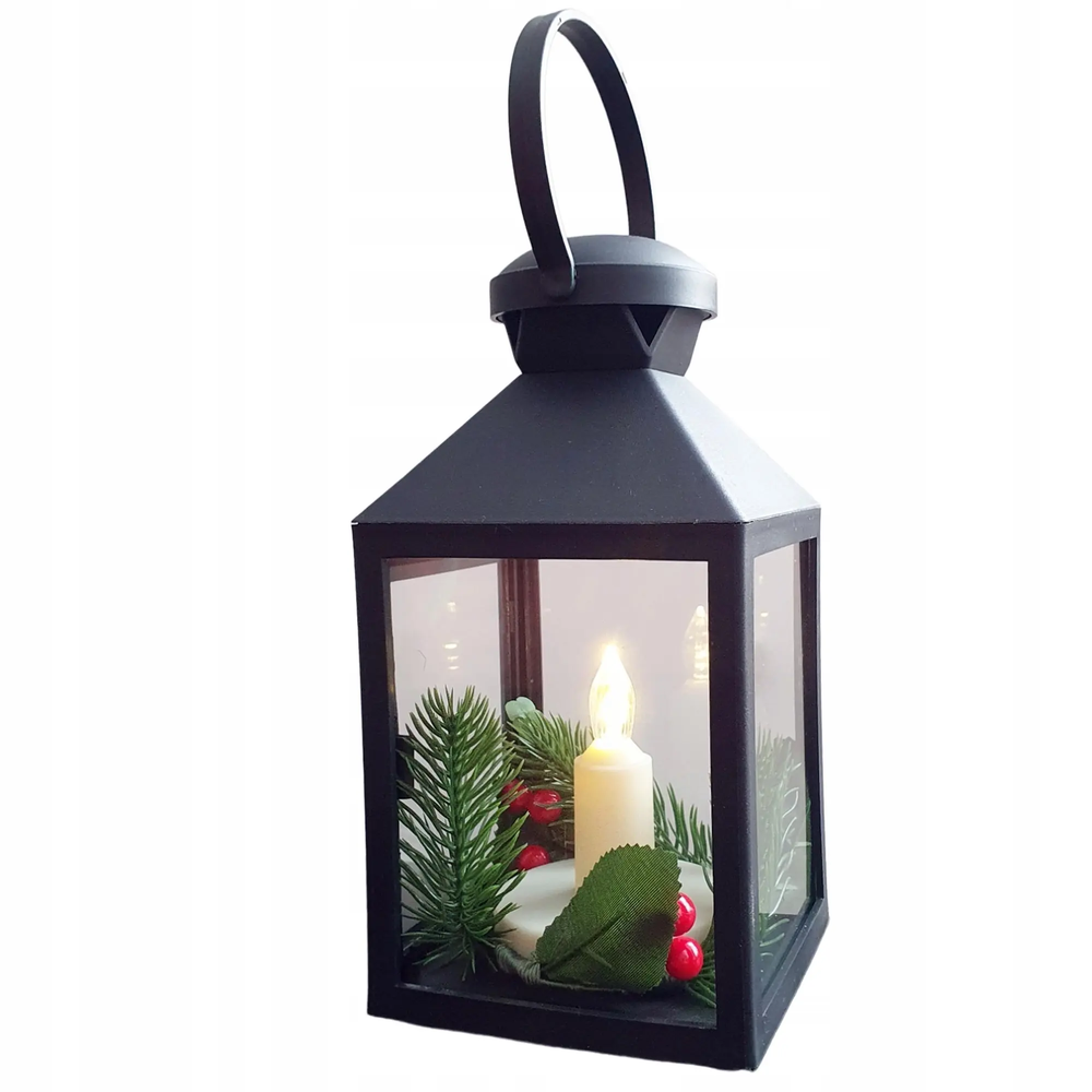 Zdjęcie produktu Latarnia LED ze Świecą Świąteczna Dekoracja 20cm