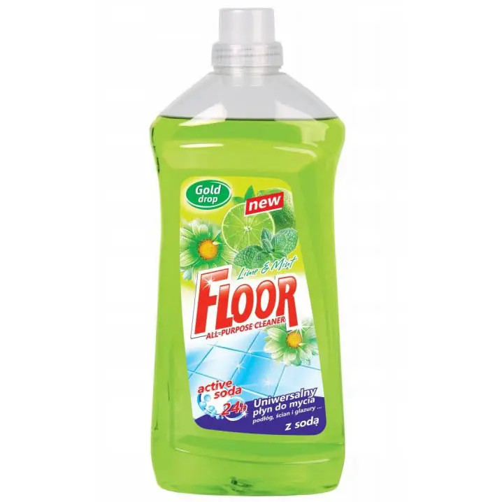 Zdjęcie produktu Płyn uniwersalny Floor Limonka i Mięta do wszystkich powierzchni łazienki kuchni toalety wc 1,5 L