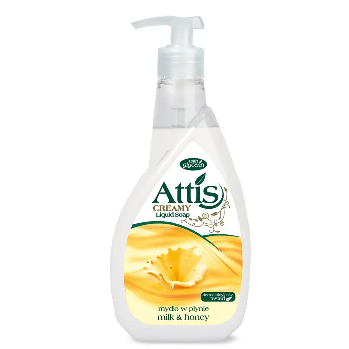 Zdjęcie produktu Mydło w płynie ATTIS Mleko & Miód gliceryna pH neutralne 400ml