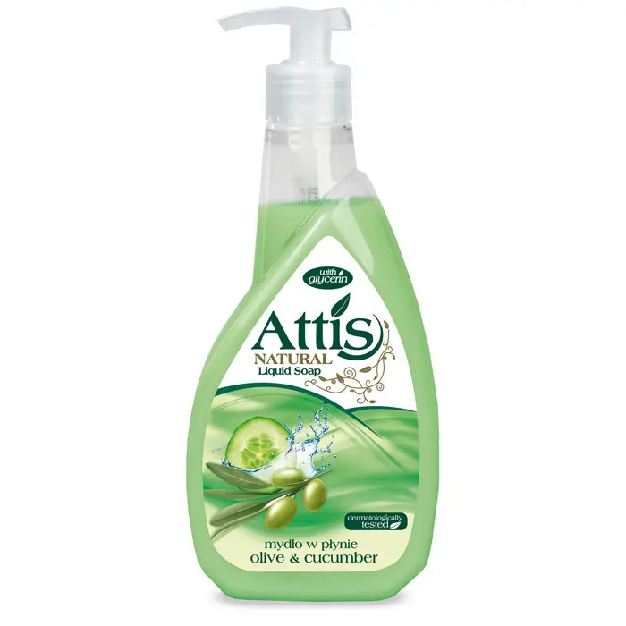 Zdjęcie produktu Mydło w płynie ATTIS Oliwka & Ogórek gliceryna pH neutralne 400ml
