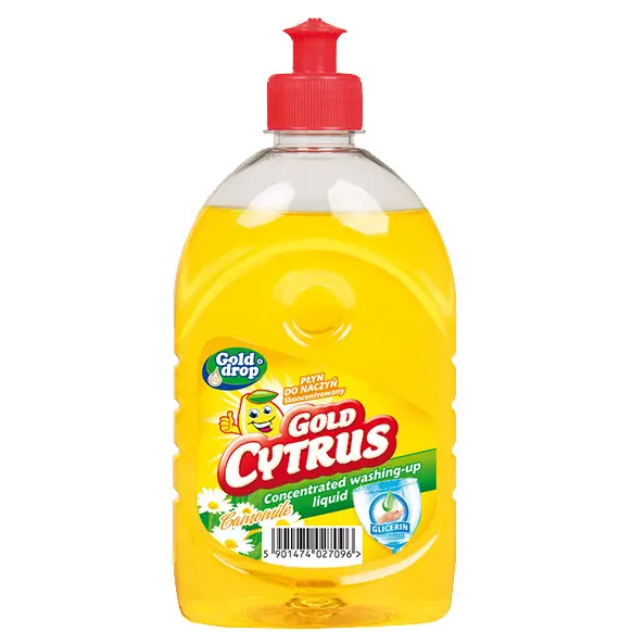 Zdjęcie produktu Płyn do Naczyń Gold Cytrus Rumianek Gliceryna Skoncentrowany Łagodny 500ml