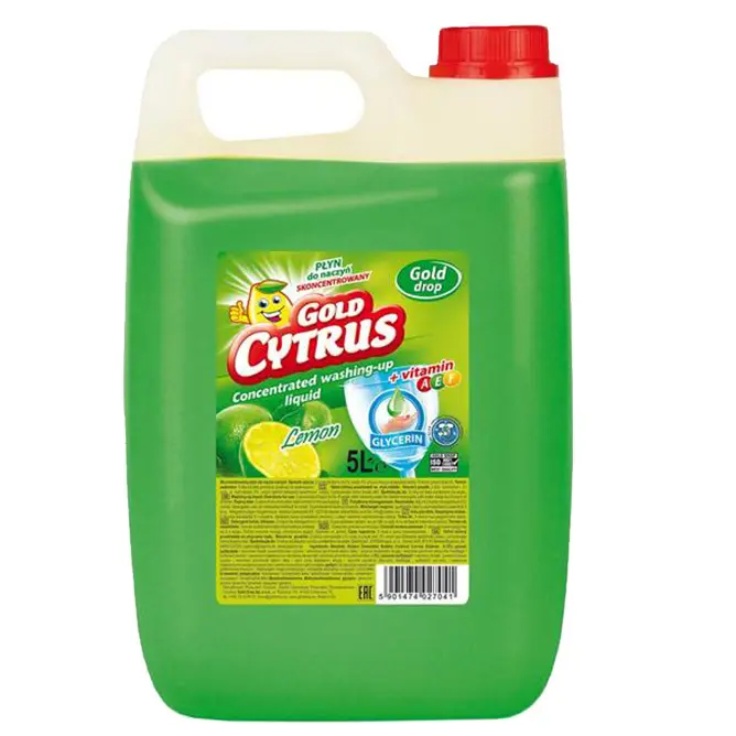 Zdjęcie produktu Płyn do Naczyń Gold Cytrus Cytryna Gliceryna Zapas Koncentrat 5l