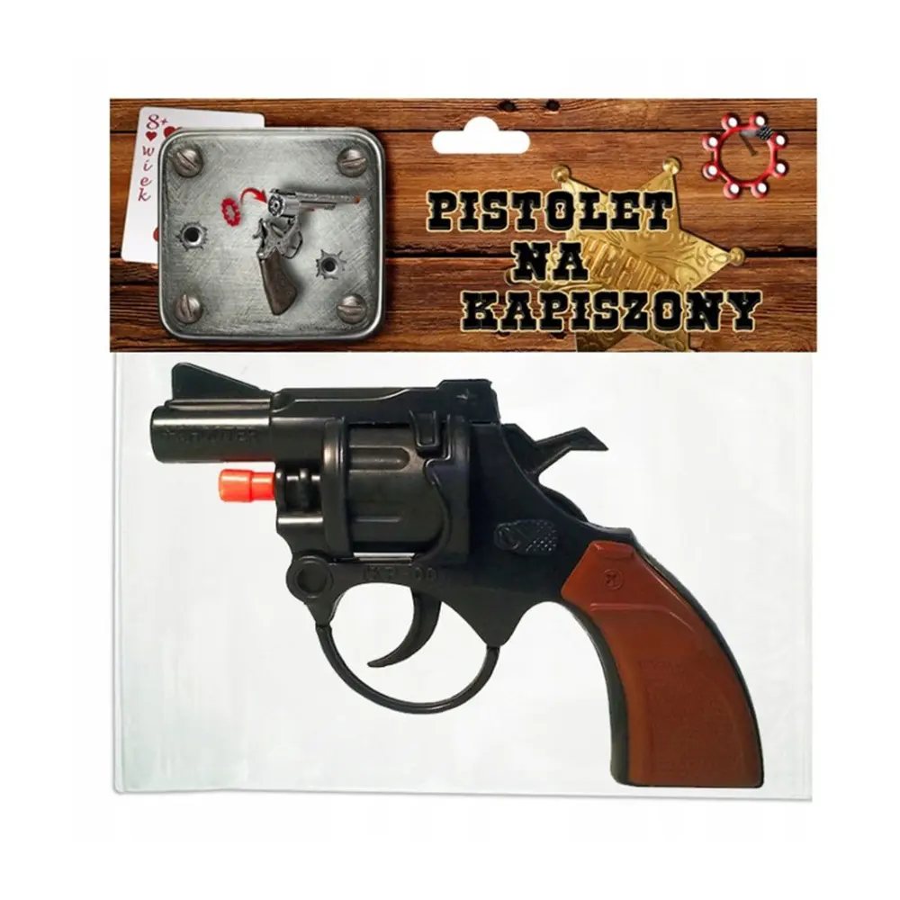 Zdjęcie produktu Pistolet Rewolwer na Kapiszony Zabawka Dźwiękowa Western Dla Dzieci