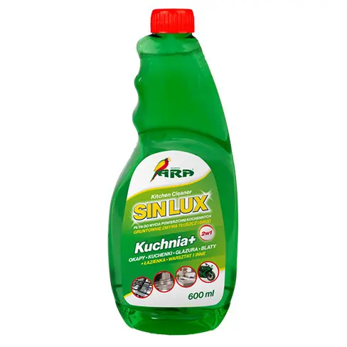 Zdjęcie produktu Płyn do Kuchni SIN-LUX Zapas Odtłuszczacz Okapy Blaty Glazura 600 ml