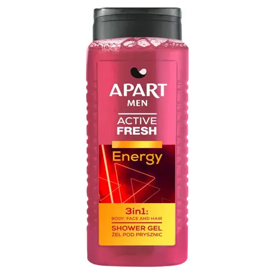 Zdjęcie produktu Żel pod prysznic 3w1 APART MEN Active Fresh Energy Aloes ciało twarz wlosy D-Pantenol 500ml