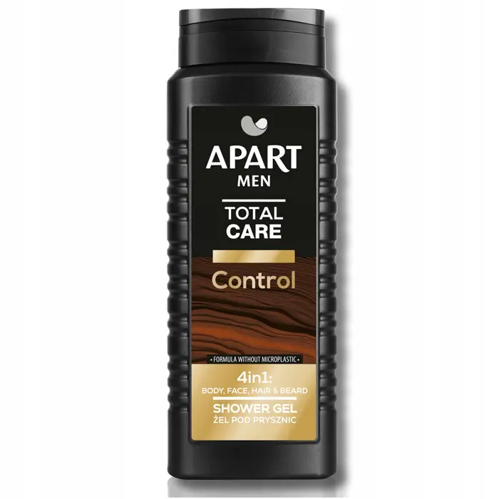Zdjęcie produktu Żel pod prysznic 4w1 APART MEN Control D-Pantenol ciało twarz broda Prebiotyki 500ml