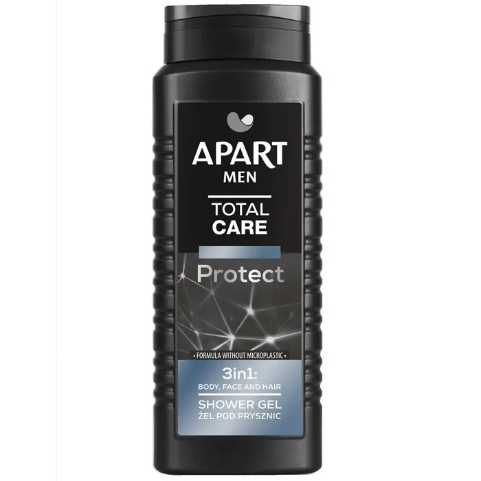 Zdjęcie produktu Żel pod prysznic 3w1 APART MEN Protect D-Pantenol ciało twarz wlosy Łagodzący Skóra 500ml