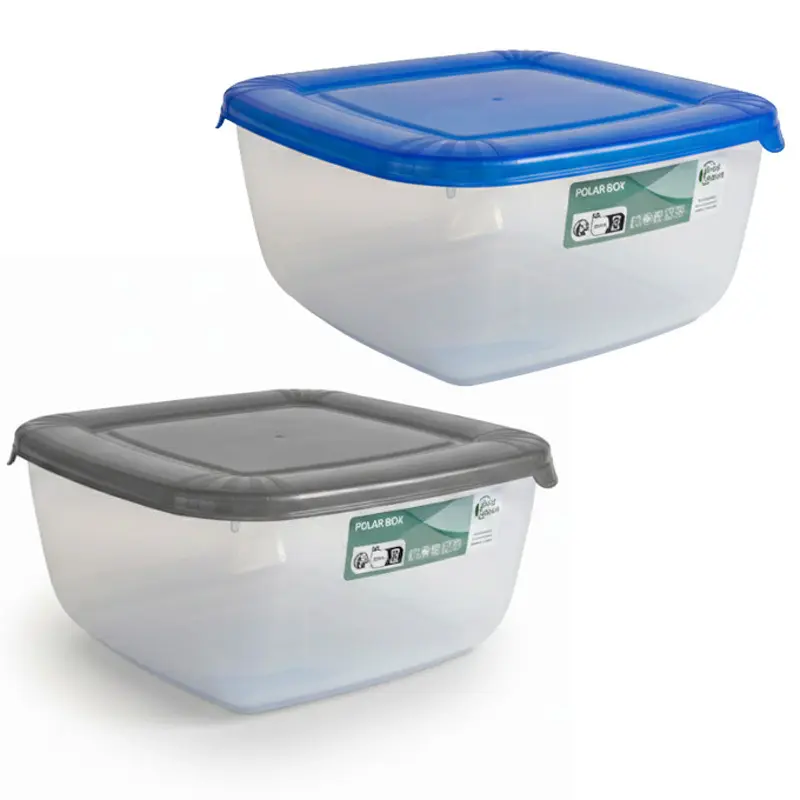 Zdjęcie produktu Pojemnik na żywność Plast Team Polar 17x17x8cm kwadratowy pudełko mrożenie 1,5l mix kolor 1 szt.