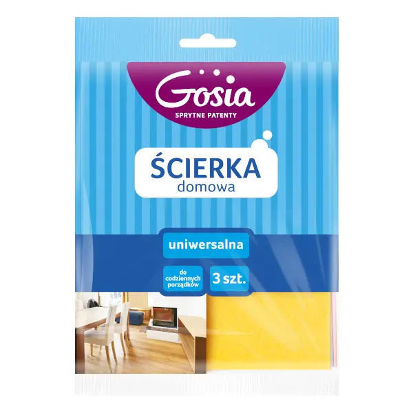 Zdjęcie produktu Ścierka domowa Gosia uniwersalna do kurzu mebli wiskoza chłonna 3szt 34x38cm