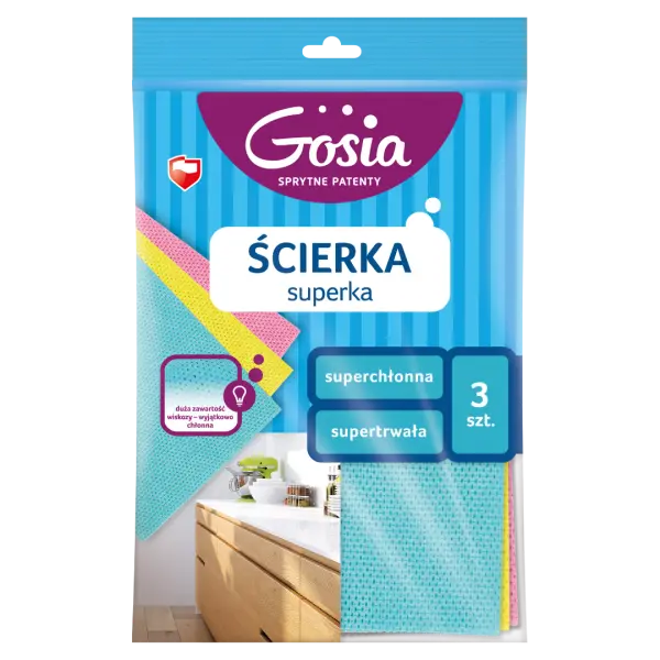 Zdjęcie produktu Ścierka kuchenna Gosia Superka gruba chłonna uniwersalna wiskoza 1szt 35x50cm