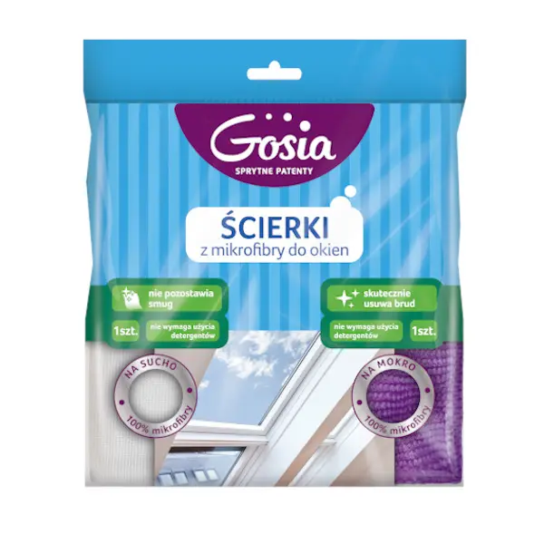Zdjęcie produktu Ścierka do łazienki Gosia mikrofibra dwustronna szorująca chłonna 1szt.