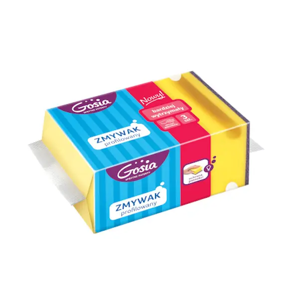Zdjęcie produktu Zmywak profilowany Gosia gąbka do naczyń ochrona paznokci 3szt.