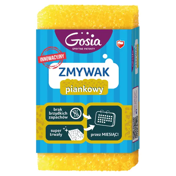 Zdjęcie produktu Zmywak piankowy Gosia do naczyń chłonny miękki innowacja czyszczenie 1szt.