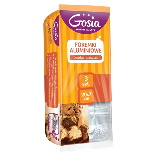 Zdjęcie produktu Foremki aluminiowe Gosia babka pasztet keksówka wytrzymałe 3szt