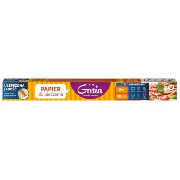 Zdjęcie produktu Papier do pieczenia Gosia nowa jakość silikonowany w kartoniku 8m
