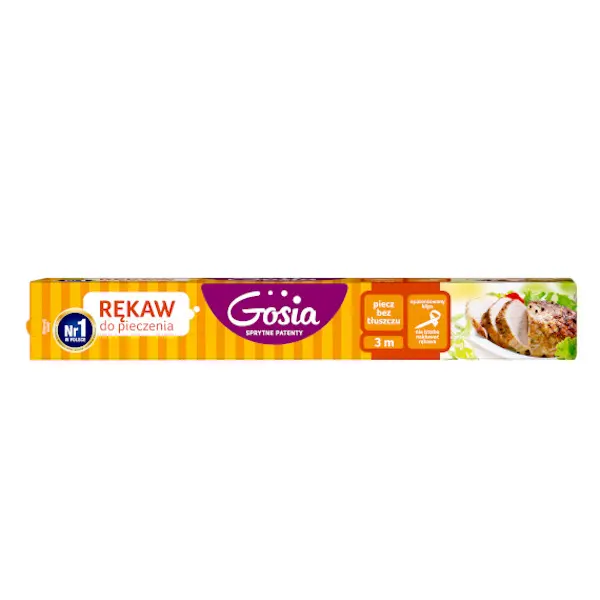 Zdjęcie produktu Rękaw do pieczenia Gosia z klipsami nie wymaga nakłuwania soczystość 3m