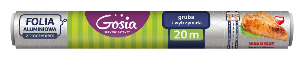 Zdjęcie produktu Folia aluminiowa Gosia tłoczona mega mocna rolka 20m
