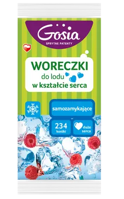 Zdjęcie produktu Woreczki do lodu Gosia samozamykające w kształcie serca 234 szt.