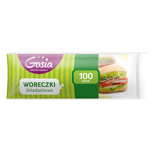 Zdjęcie produktu Woreczki śniadaniowe Gosia mocne do kanapek żywności lunch 100 sztuk