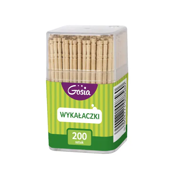 Zdjęcie produktu Wykałaczki Gosia drewniane mocne bambusowe pudełko higieniczne 200 sztuk