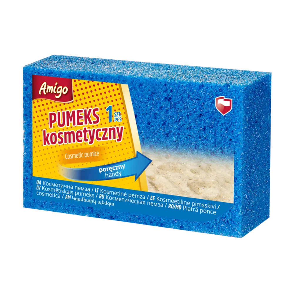 Zdjęcie produktu Pumeks kosmetyczny do pięt stóp poręczny AMIGO niebieski 1 szt.