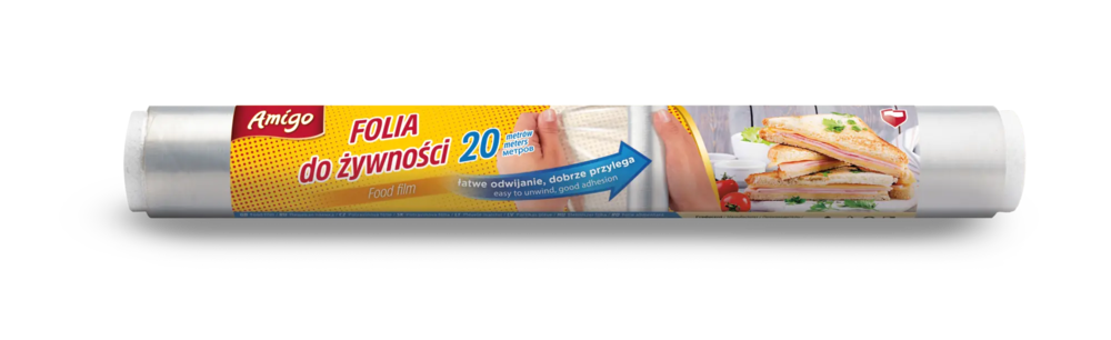 Zdjęcie produktu Folia do żywności spożywcza na rolce AMIGO elastyczna 20 m