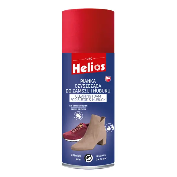 Zdjęcie produktu Pianka czyszcząca Helios do zamszu i nubuku odświeża kolor spray 200ml